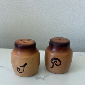 Brown Ceramic Salt and Pepper Shakers